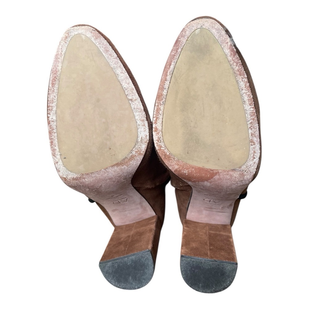 AD & Daughters Knee High‎ Brown Suede Block Heel Boot Size 9 Retail $300 - Picture 7 of 13